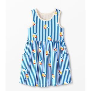 Hanna Andersson Kids Blue Striped Beach Ball Dress Size 10